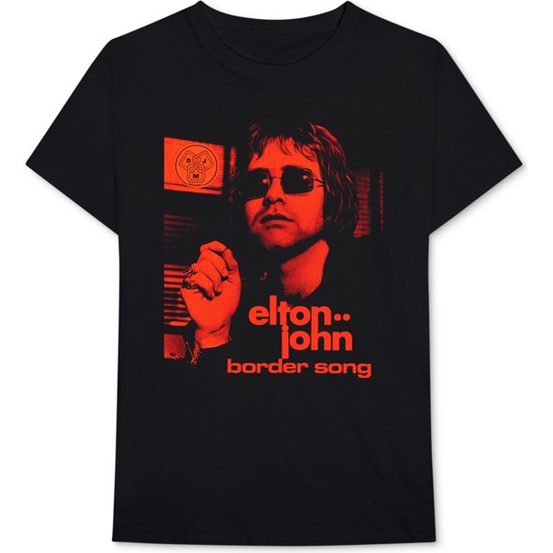 Camiseta gráfica Bravado Elton John Border Song Hombre Negro Pequeña