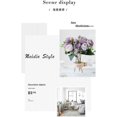thumbnail image 3 of Ramo de rosas de simulación para boda, decoración de flores falsas para pared, flor de seda verde, decoración de mesa para sala de estar (púrpura), 3 of 5