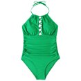 thumbnail image 4 of Bañador de una pieza para mujer, cómodo, liso, con almohadilla en el pecho, sin aros, Bikini OAVQHLG3B Store  lin121212, 4 of 4