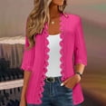 thumbnail image 2 of Womens Summer Short Sleeve Lightweight Cardigan V Neck Hollow Out Sweater 2025 Trendy Knit Tops, 2 of 6