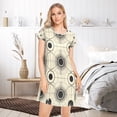 thumbnail image 6 of Women's Sleepshirts Black and White Pattern Nightgowns Sleep for Women Soft House Dresses Night Gown for Ladies, 6 of 6