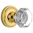 thumbnail image 1 of Nostalgic Warehouse Rosace Classique avec Bouton de Porte en Cristal Waldorf, Intimité - 2.75", Laiton Non Laqué, 1 of 1