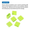 thumbnail image 4 of 25pcs USB Type A Port Plugs Covers Caps Silicone Anti Dust for USB Male End, Green, 4 of 6