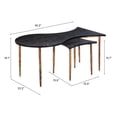thumbnail image 2 of Norden Coffee Table Set (2-Piece) Black & Bronze Coffee Table, Modern Style, Rubber feet help prevent floor scratches, MDF, Indoor Living, 2 of 2
