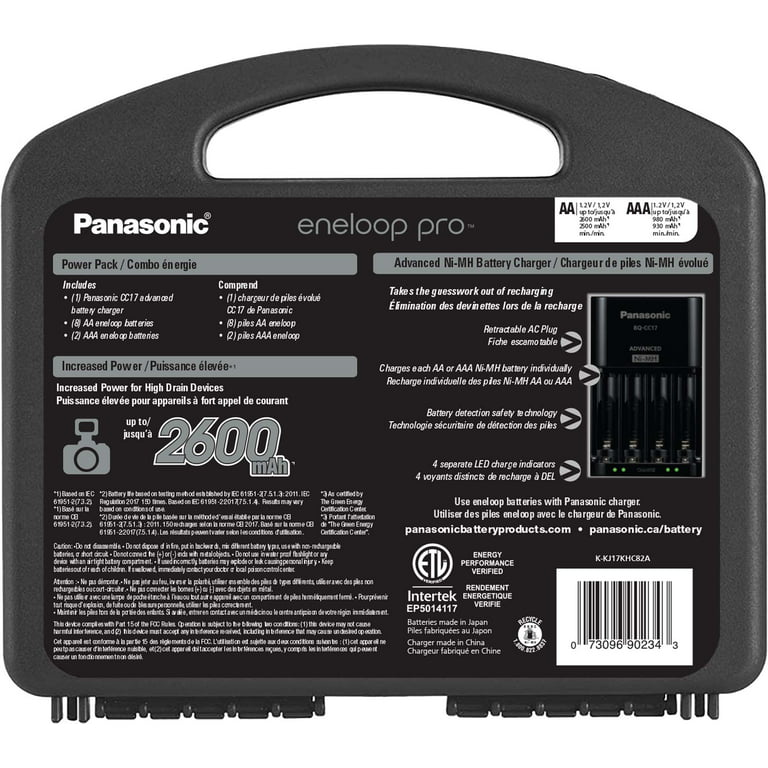 Panasonic K-KJ17KHC82A Eneloop Pro Rechargeable Battery Power Pack 