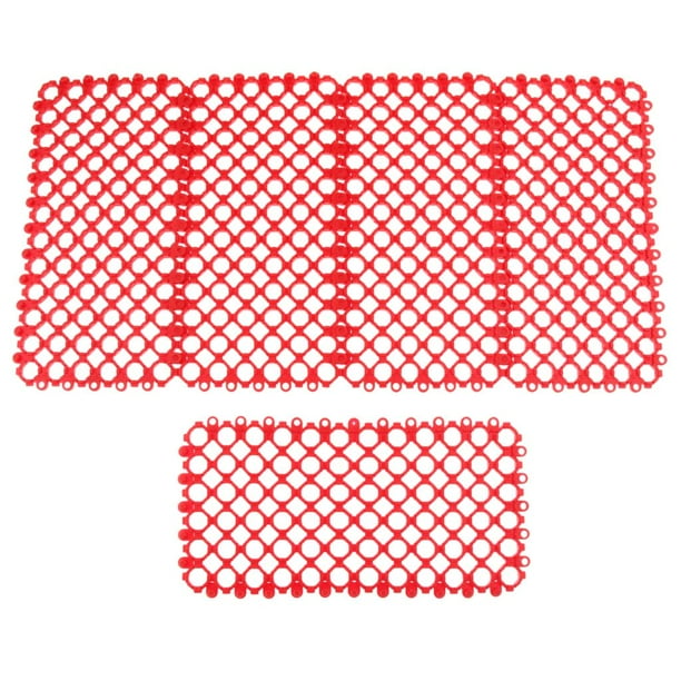 Alfombrilla de plástico para jaula de mascotas de 5 uds. rojo Zulema Estera del conejillo de indias del conejo