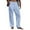 IC-Light Blue, variant on ADSSDQ Mens Linen Pants Yoga Beach Loose Fit Casual Summer Elastic Waist Drawstring Baggy Trousers with Pockets Army Green L