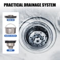 thumbnail image 4 of 47" Stainless Steel Commercial Utility Sink, Freestanding Double Bowl Kitchen Sink Set with Cold and Hot Water Pipe, Workbench, Undershelf for Restaurant, Garage, Outdoor, 4 of 7