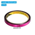 thumbnail image 2 of Uxcell 10mmx30m Prism Tape Holographic Reflective Self Adhesive Decor, Rose Red 2 Pack, 2 of 5
