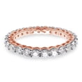 thumbnail image 2 of AFFY Eternity Wedding Band for Women | 1.60CT 2.5MM Round Moissanite Diamond | 14K Rose Gold -6.5, 2 of 5