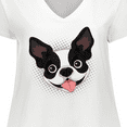 thumbnail image 4 of Inktastic Boston Terrier Dog Women's Plus Size V-Neck T-Shirt, 4 of 5