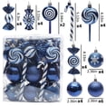 thumbnail image 2 of Christmas Ball Ornaments 36PCS for Christmas Decorations, Xmas Tree Shatterproof Candy Shape Ornaments with Hanging Lollipop for Holiday, Wreath and Party Decorations, 2 of 2