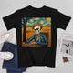 thumbnail image 3 of Spooky Skeleton Vincent Van Gogh Vintage Graphic T-shirt Skeletons on the Starry Wheat Field Tee Funny Unisex Top, 3 of 4