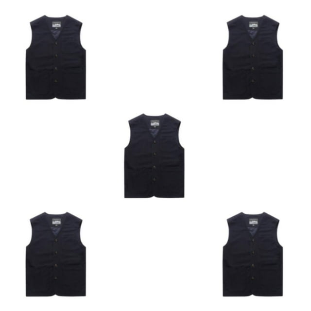 Baohd Versatile And Durable Cotton Vests With Pockets For Men Comfortable To Wear Dark Blue M 5Set