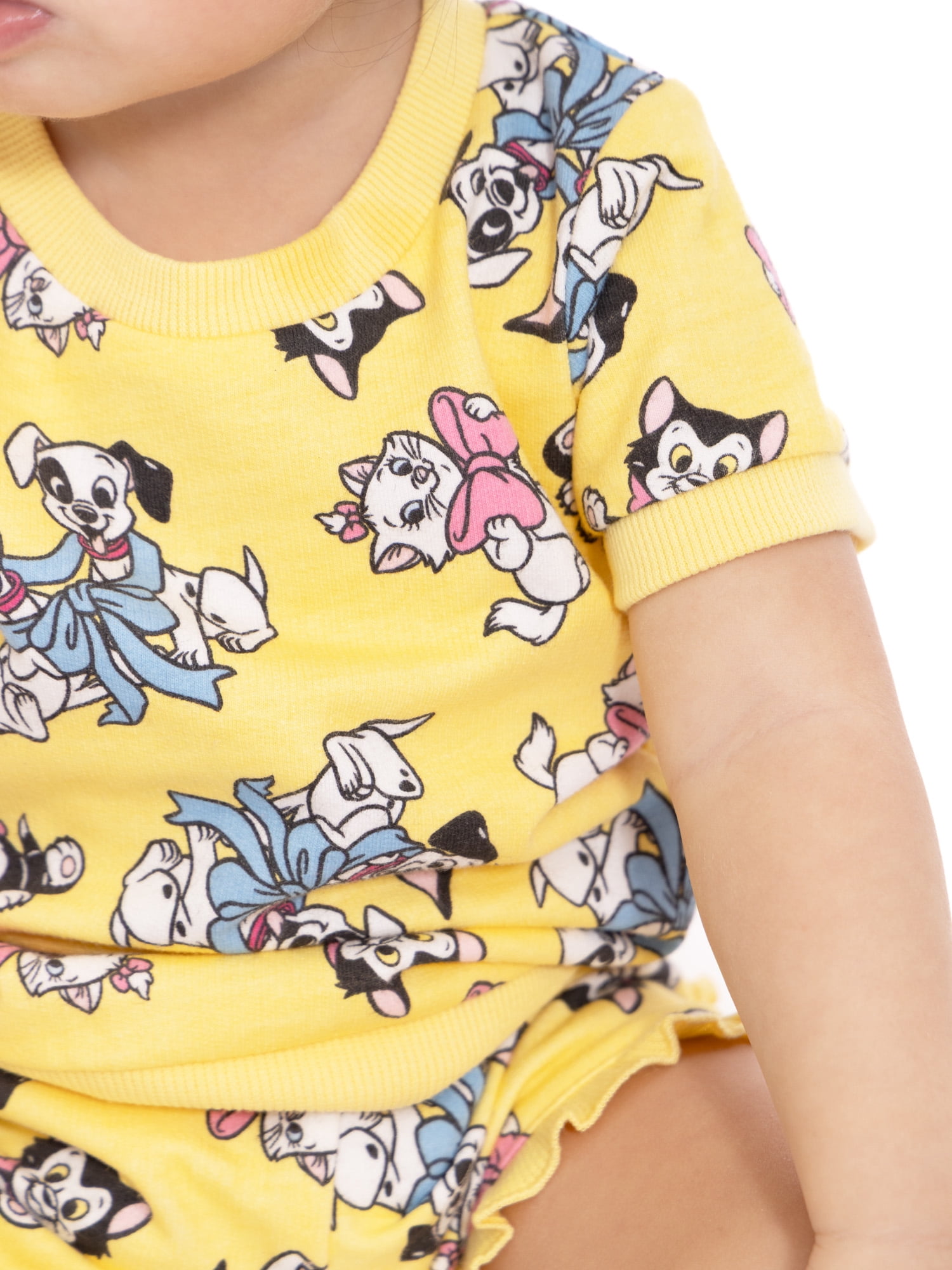 Disney Pets Baby Girls Matching Print Ruffle Top and Shorts Set, 2-Piece, Sizes 0/3M-24M