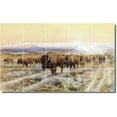 thumbnail image 1 of Ceramic Tile Mural-Charles Russell Animals Painting 16. 40" w x 24" h using (15) 8 x 8 ceramic tiles, 1 of 3