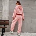 thumbnail image 4 of Women Sweatsuits Sets 2 Piece Outfits Cropped Hoodie Sweatshirt and Sweatpants Matching Joggers Tracksuit with Pockets Womens Clothes, 4 of 7