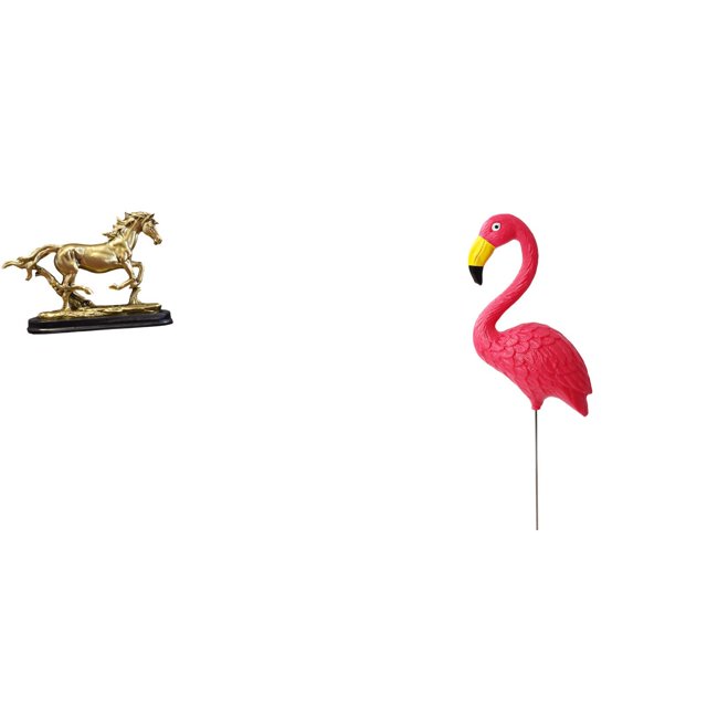 Figura de caballo en miniatura, escultura coleccionable de flamenco para jardín, estatua de estaca de material HDPE, adecuada para decoración del