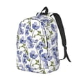 thumbnail image 2 of Daiia Blue Flax Flowers Vintage Canvas Backpack for Men and Women ,Hiking Backpack,Travel Laptop Bag for School,Large Capacity Backpack, 2 of 8