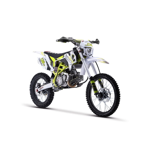 TrailMaster C60 160cc Dirt Bike, 4-Speed Manual, Kick Start, 19" Front / 16" Rear Tires, 34" Seat Height, Inverted Forks, LED Headlight, Off-Road Motorcycle (Green)