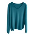 thumbnail image 4 of MeetoTime Womens Sweater Fall Soft Solid Color Long Sleeve Knitted Jumper Pullover Tops, 4 of 4