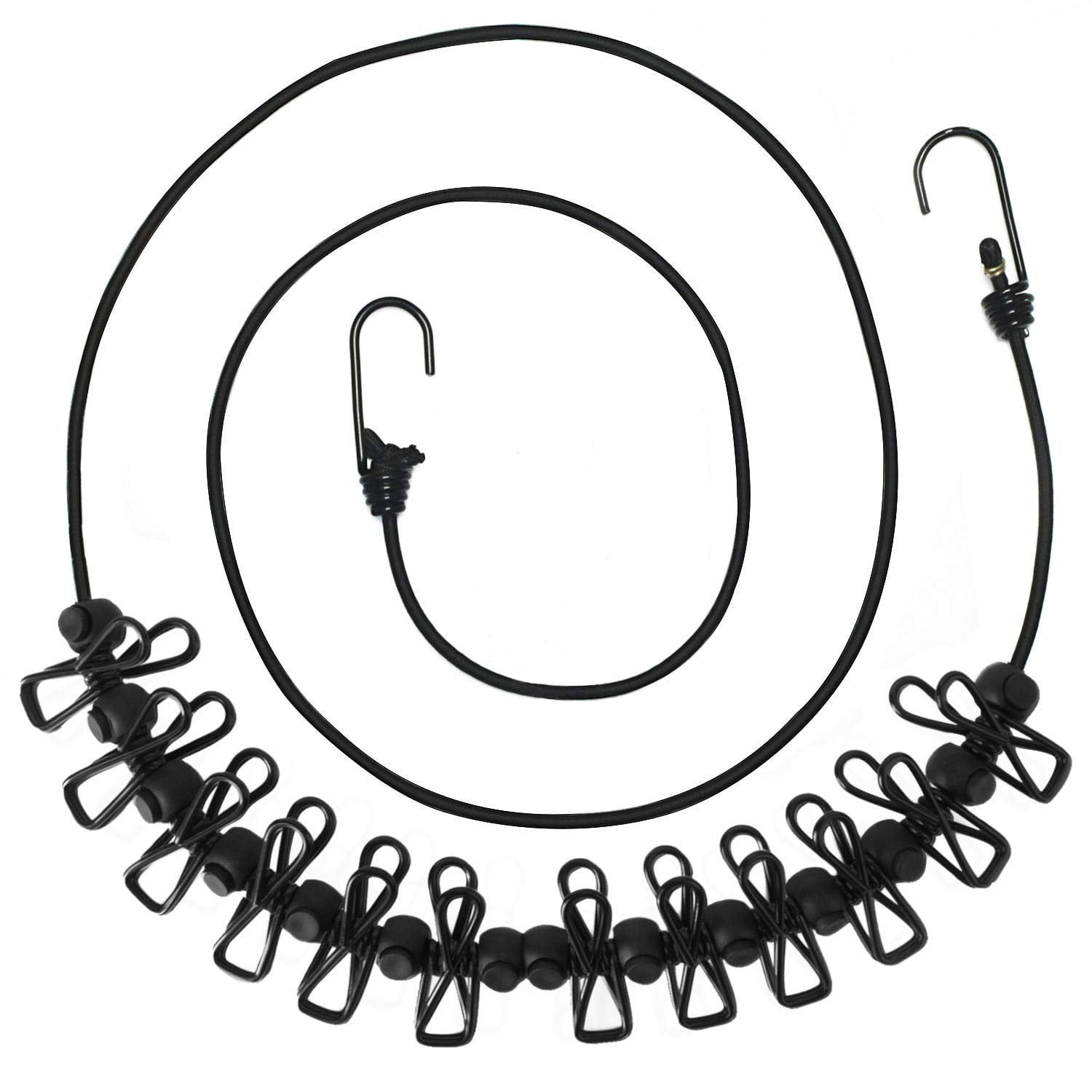 Coolmade Elastic and Adjustable Clothes Line, 10 ft