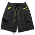 thumbnail image 5 of Aimik Men's Running Shorts Contrast Drawstring Zip Pockets Quick-Dry Polyester Summer Shorts for Training Gym Outdoor, 5 of 6