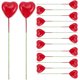thumbnail image 5 of FELTECHELECTR 50 adornos de espuma roja con forma de corazón para cupcakes de San Valentín, 5 of 7