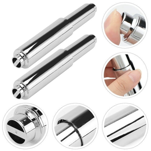 Moluckfu Toilet Paper Extender Silver 2Pcs 6.5x0.9x0.9in