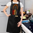 thumbnail image 2 of Colorful Peace Sign Hands & Rainbow Design - 2 Pack Adjustable Bib Apron with 2 Pockets for Cooking Perfect for Men & Women, 2 of 5