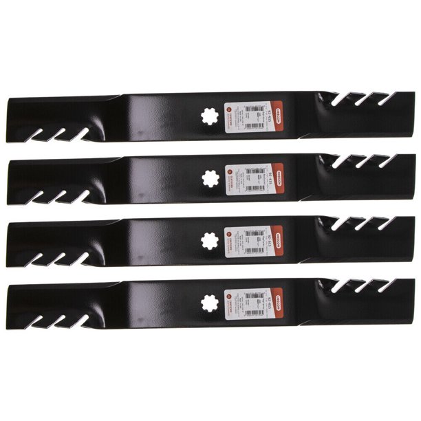 4PK USA Toothed Mulching Mower Blade for 42" John Deere E140