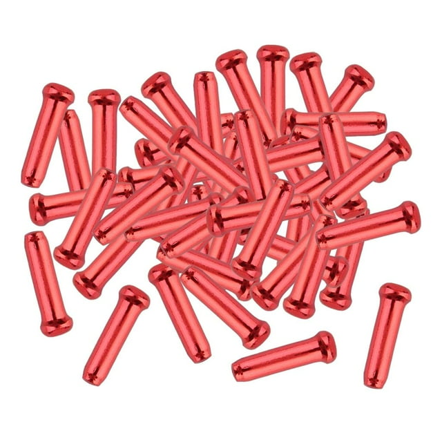 casquillos de extremo del alambre de las de la bicicleta de la aleación de aluminio 50pcs/Pack, uso: freno y rojo Zulema Puntas internas de cambio de freno de bicicleta