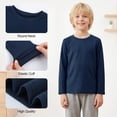 thumbnail image 6 of Resinta Boys 5 Pack Cotton Long Sleeve T-Shirts, Soft Crew Neck Basic Tees for Toddler & Little Boys, Everyday School Tops, 6 of 10