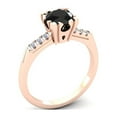thumbnail image 4 of SuperJeweler 1 Carat Rose Cut Black and White Diamond Ring In 14 Karat Rose Gold For Women, 4 of 6