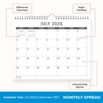 thumbnail image 5 of Blue Sky 2026-2027 18 Month Large Print Monthly Academic Year Wall Calendar, July 2026 - December 2027, 11" x 8.75", Durable Twin Wire Binding, Perfect For Home, Office And Classroom, Silver, 5 of 7