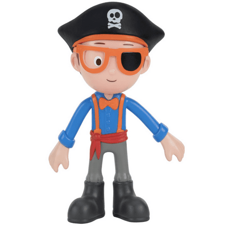 Blippi Bendable Pirate Action Figure for Little Explorers, 5", Multicolor