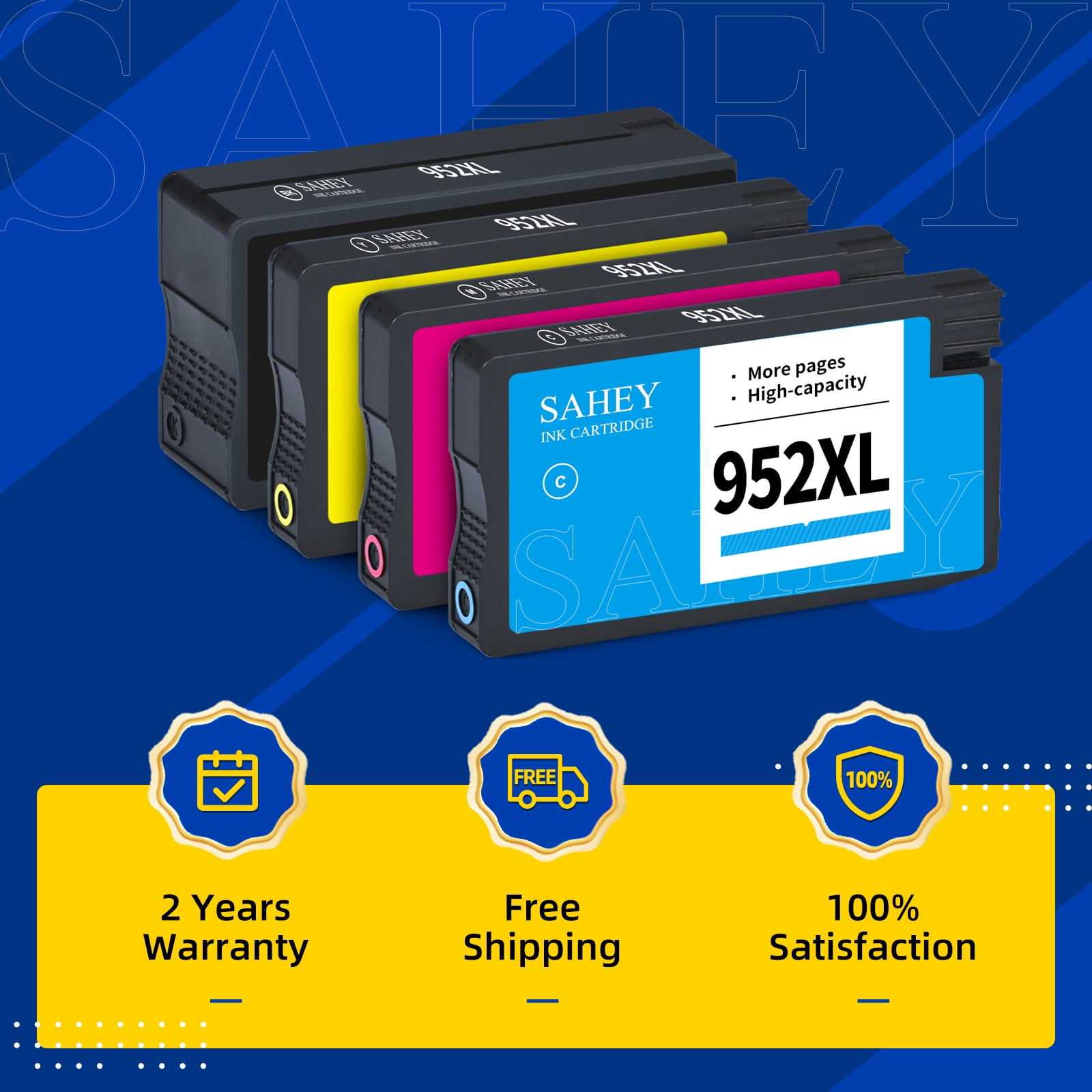(5 Pack, Color Set) Compatible 952 Ink Cartridge (2xB+CYM) for HP OfficeJet  Pro 7720 7740 8710 8715 8720 All-in-One Printer, Sold by GTS