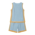 thumbnail image 4 of Enjoytime Womens Two Piece Sets 2026 Color Block Sleeveless Tops Shirts Matching Set Summer Casual Travel Outfits, 4 of 6