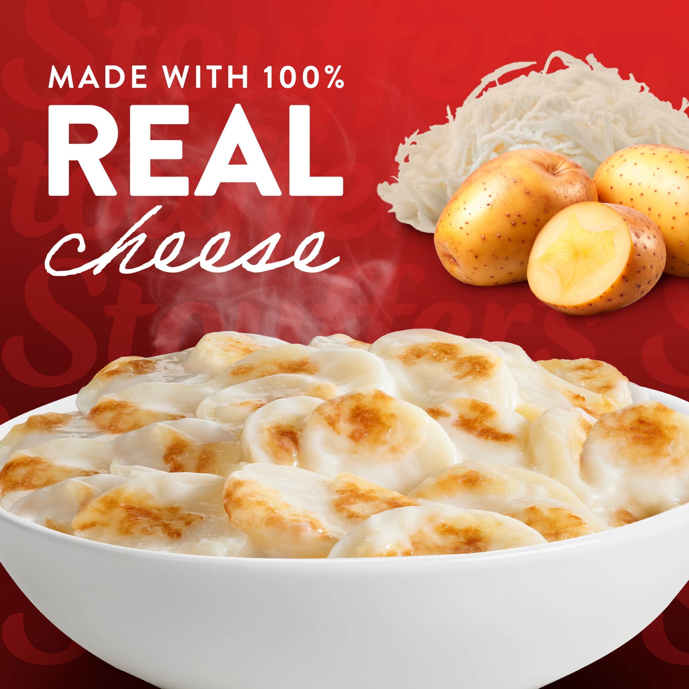 Stouffer’s Scalloped Potatoes, Side Dish for Holiday Meals, Cheesy Potatoes Frozen Side Dishes, 24 oz (Frozen)