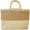 Khaki, variant on Kukuzhu Women Tote Bag Straw Woven Basket Handbag Trendy Summer Ladies Girls Picnic Beach Travel Shoulder Bag