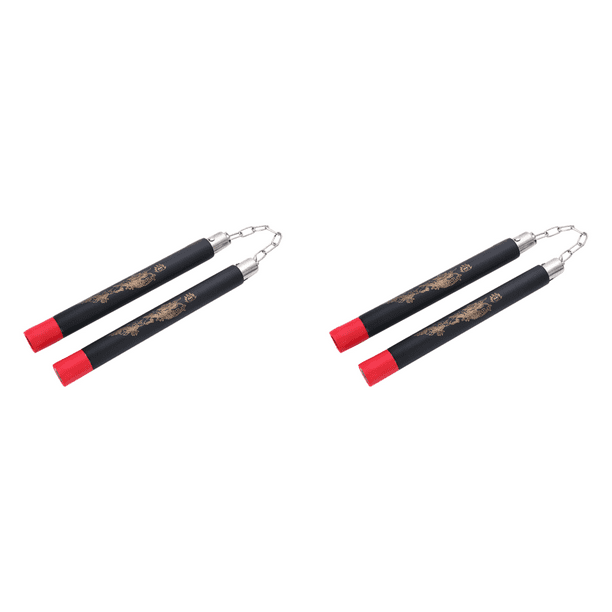Nunchakus Con Cadena Fitness para Artes Marciales ( ) Rojo