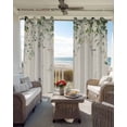 thumbnail image 6 of Eucalyptus Leaves Blackout Curtains for Bedroom Living Room Darkening Curtains 63 Inches Long Farmhouse Botanical Vines Butterfly Window Curtain 2 Panels Set Window Treatment Grommet Drapes 52"x63", 6 of 9
