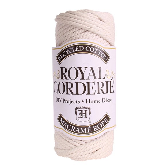 Hemptique Royal Corderié Double Twist 4mm Cotton Macramé Rope/Twine for Arts & Crafts