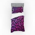 thumbnail image 2 of Ambesonne Abstract Bedding Set 4 Pcs, Graphic Stained Glass, Queen, Violet Magenta and Black, 2 of 3