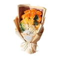 thumbnail image 3 of Bouquet de rosa artificial Jabón Pétalos de flores decoración del hogar, jabón de baño con jabón floral preservado, floral para boda para hija para la Naranja, 3 of 8
