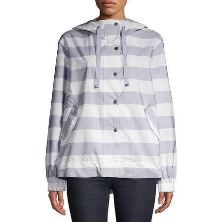 - Striped Hooded Anorak