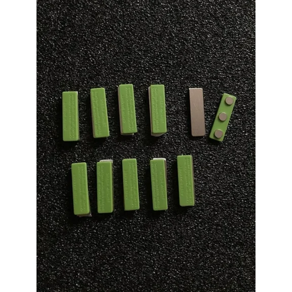 Very Strong Magnetic Name Badge Tag 10 Pcs Uniform Label Crafts ~1.5”X0.5”