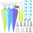 thumbnail image 2 of Piping Bags And Tips Set - 100 12Inch Disposable Pastry Piping Bags For Cookies, 2 of 6