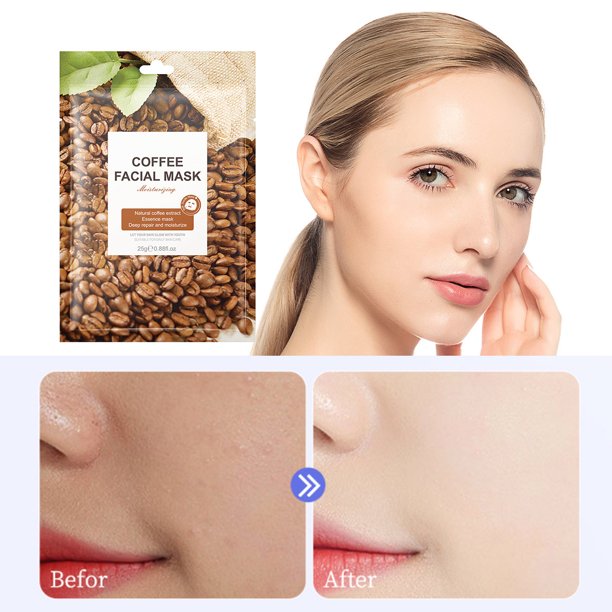 Mascarillas 25g Mascarilla Iluminadora con Colágenos Mascarilla Envolvente Peel Off para Mantenerla Transparente Mascarilla Nocturna Hidratante Suavizante Mascarillas Faciales de Plástico