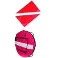thumbnail image 2 of Equipo de equipo de señal de seguridad Bouy para entrenamiento con flotador inflable y bandera de buceo para buceo con , colores sel Rosado, 2 of 9
